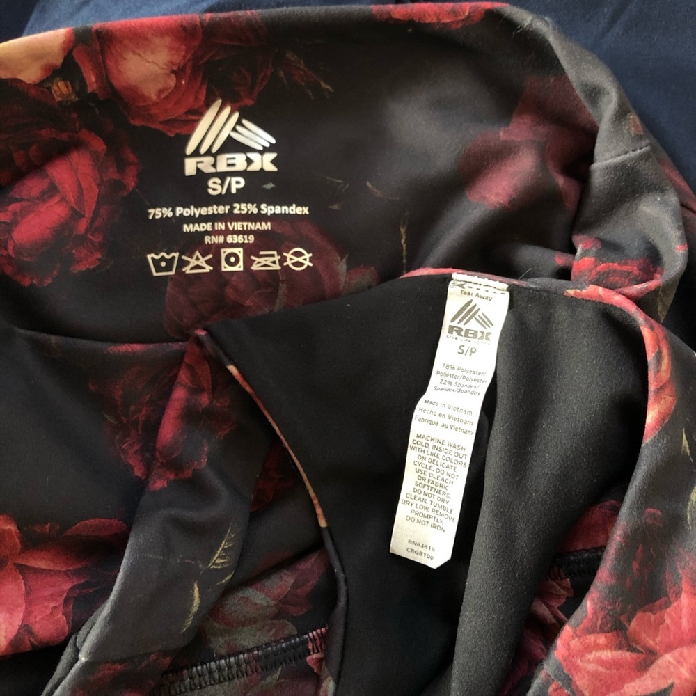 RBX 3 Piece Floral Rose Active Wear Set - Picture 12 of 15